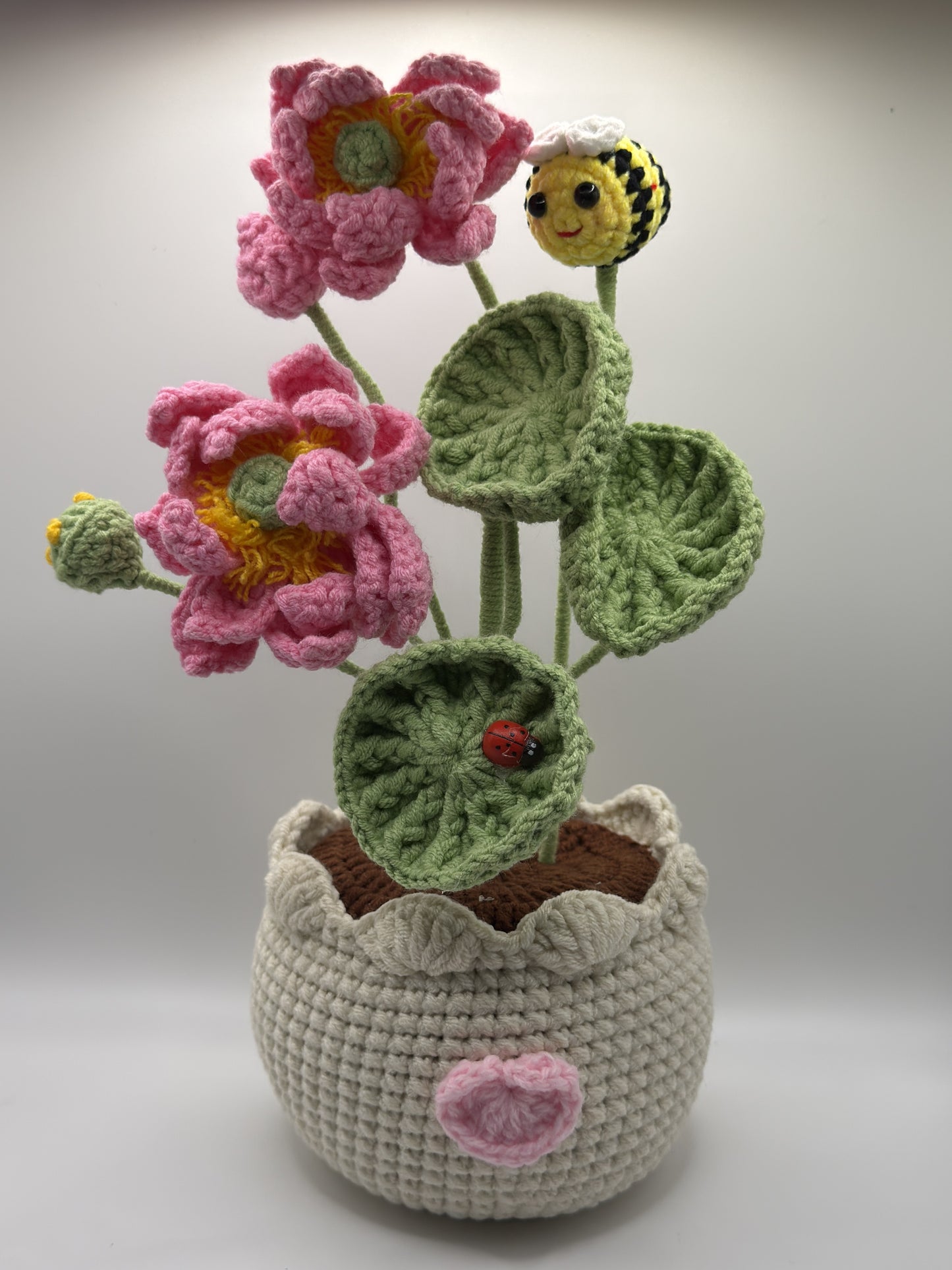 Pink Lilly Pad with the Bee