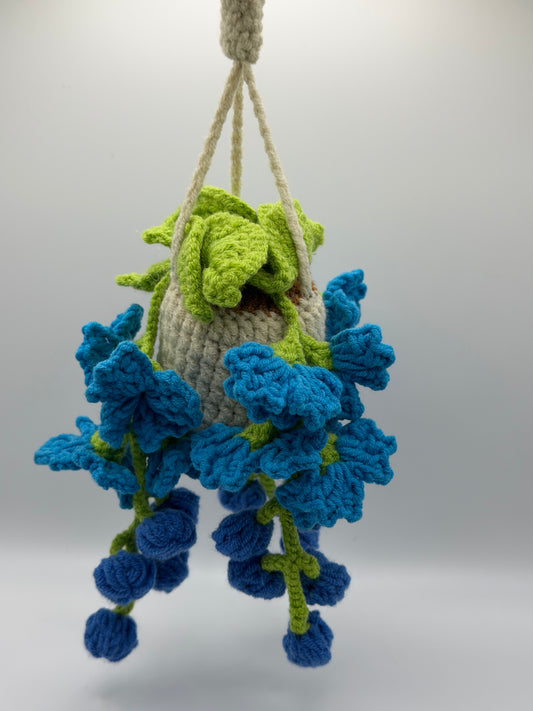 Blue Hanging Flower Pot