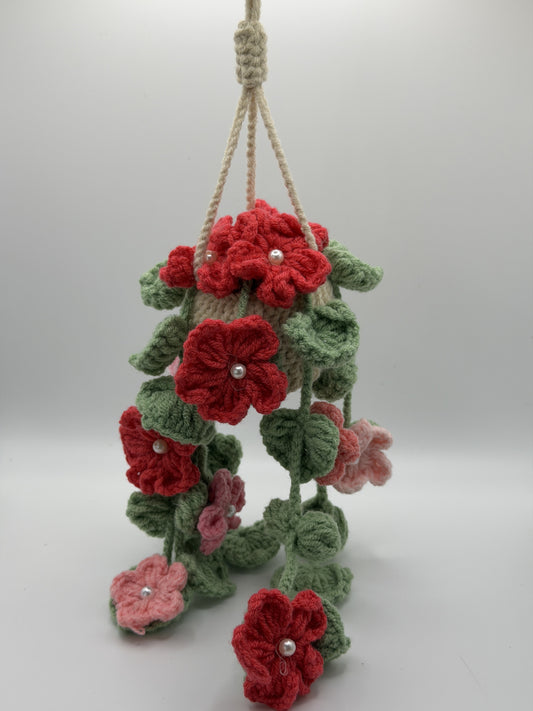 Red Pearl Hanging Flower Pot