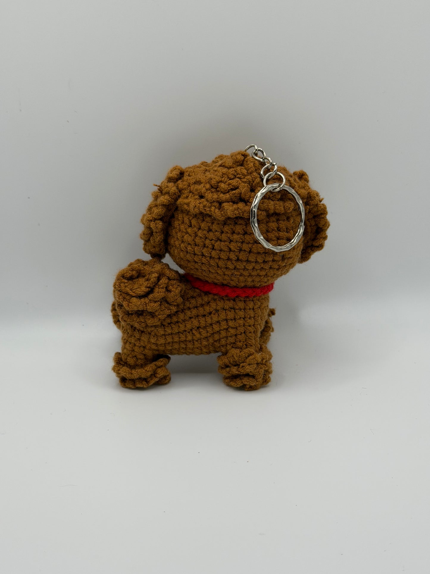 Brown puppy keychain