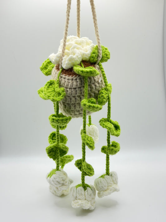 White Bell Hanging Flower Pot