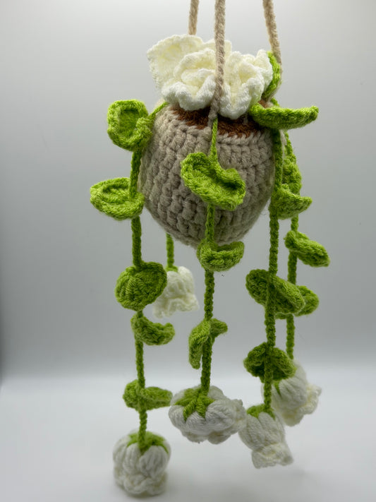 White Bell Hanging Flower Pot