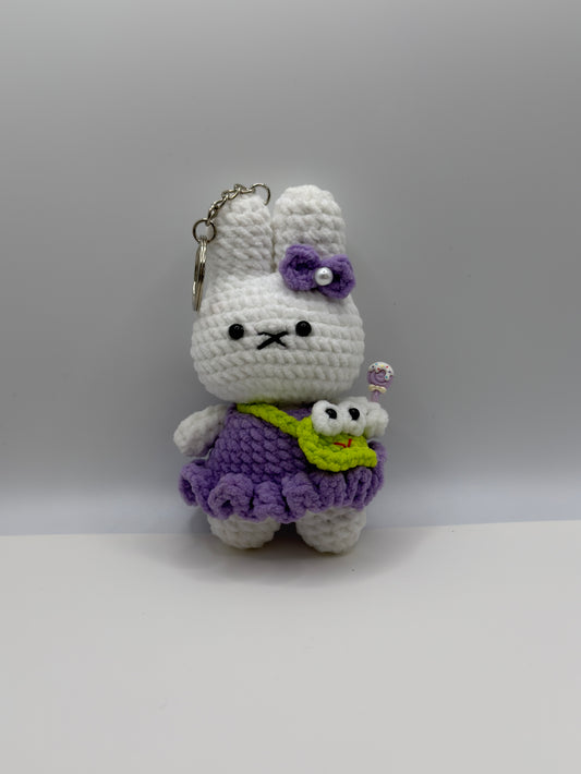 Funny Frog Bunny Keychain