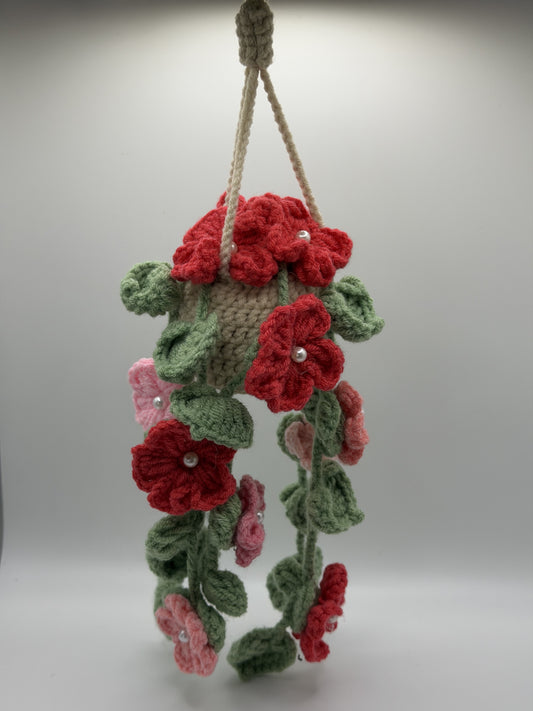 Red Pearl Hanging Flower Pot