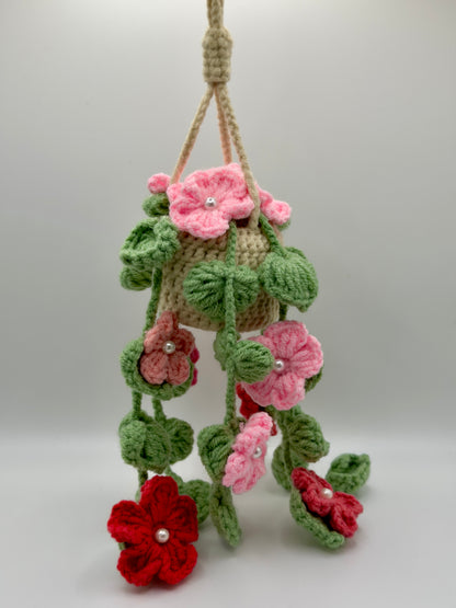 Pink Pearl Hanging Flower Pot