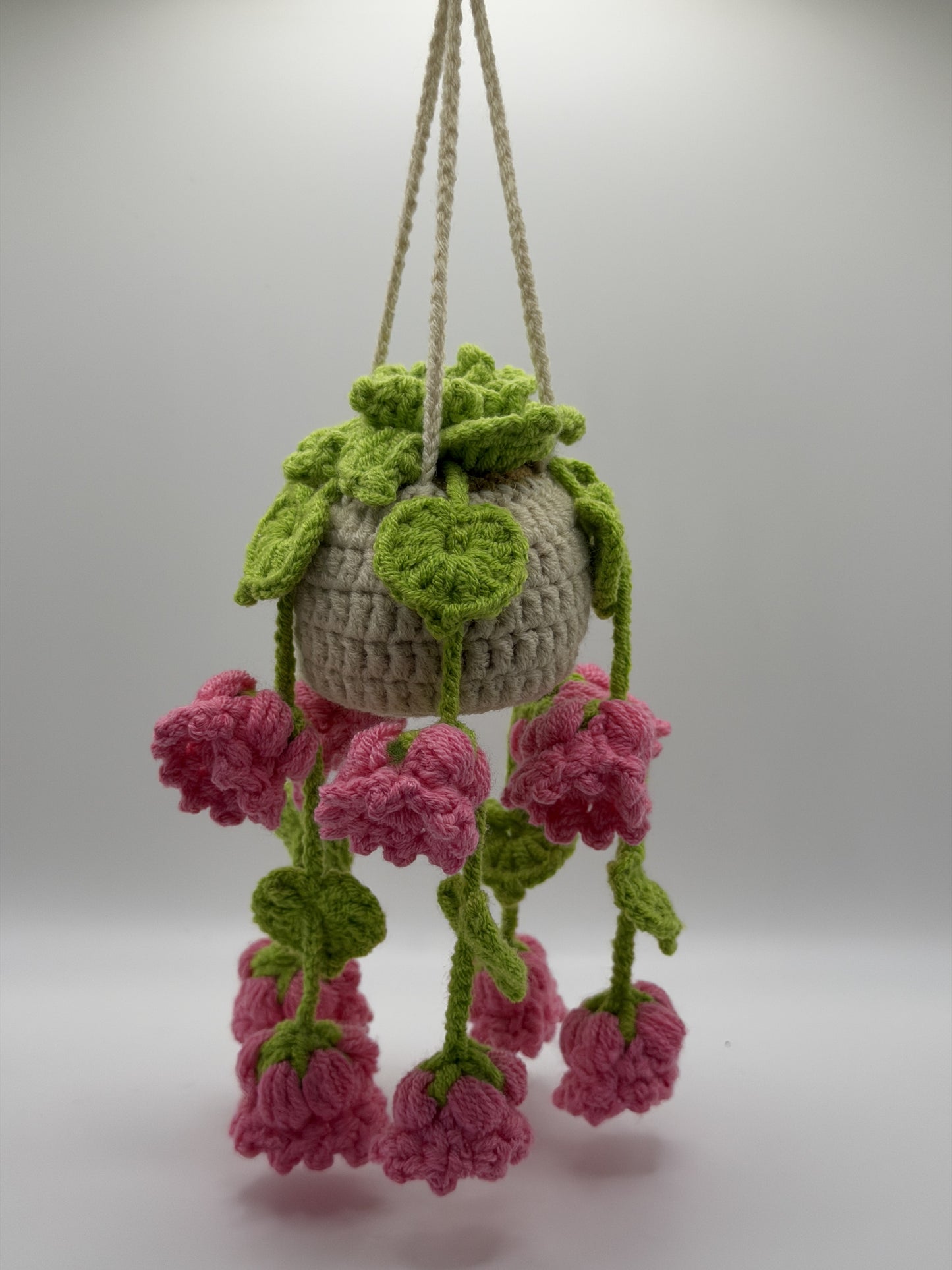 Pink Bell Hanging Flower Pot