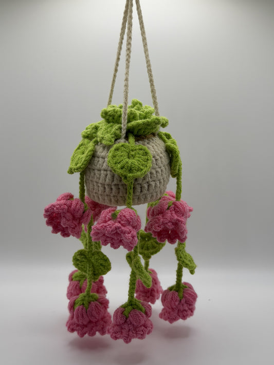Pink Bell Hanging Flower Pot