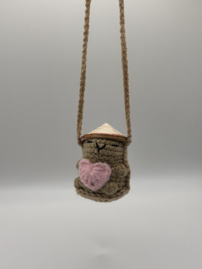 Hanging Sweet Heart Capybaras w/ Hats