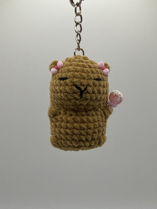 Capybara Lollipop Keychain