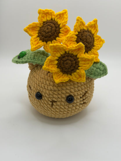 Sunflower Cat Planter