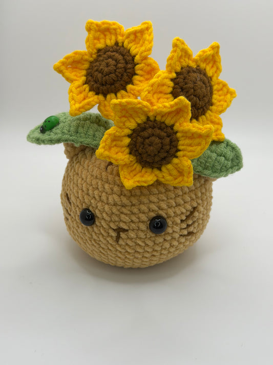 Sunflower Cat Planter