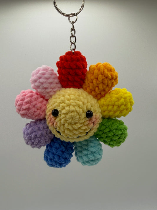 Rainbow Flower Keychain